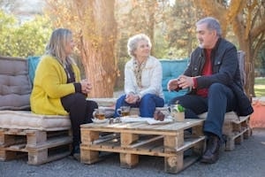 Senior People Talking to Each Other While Having Tea