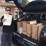groceries in back of car